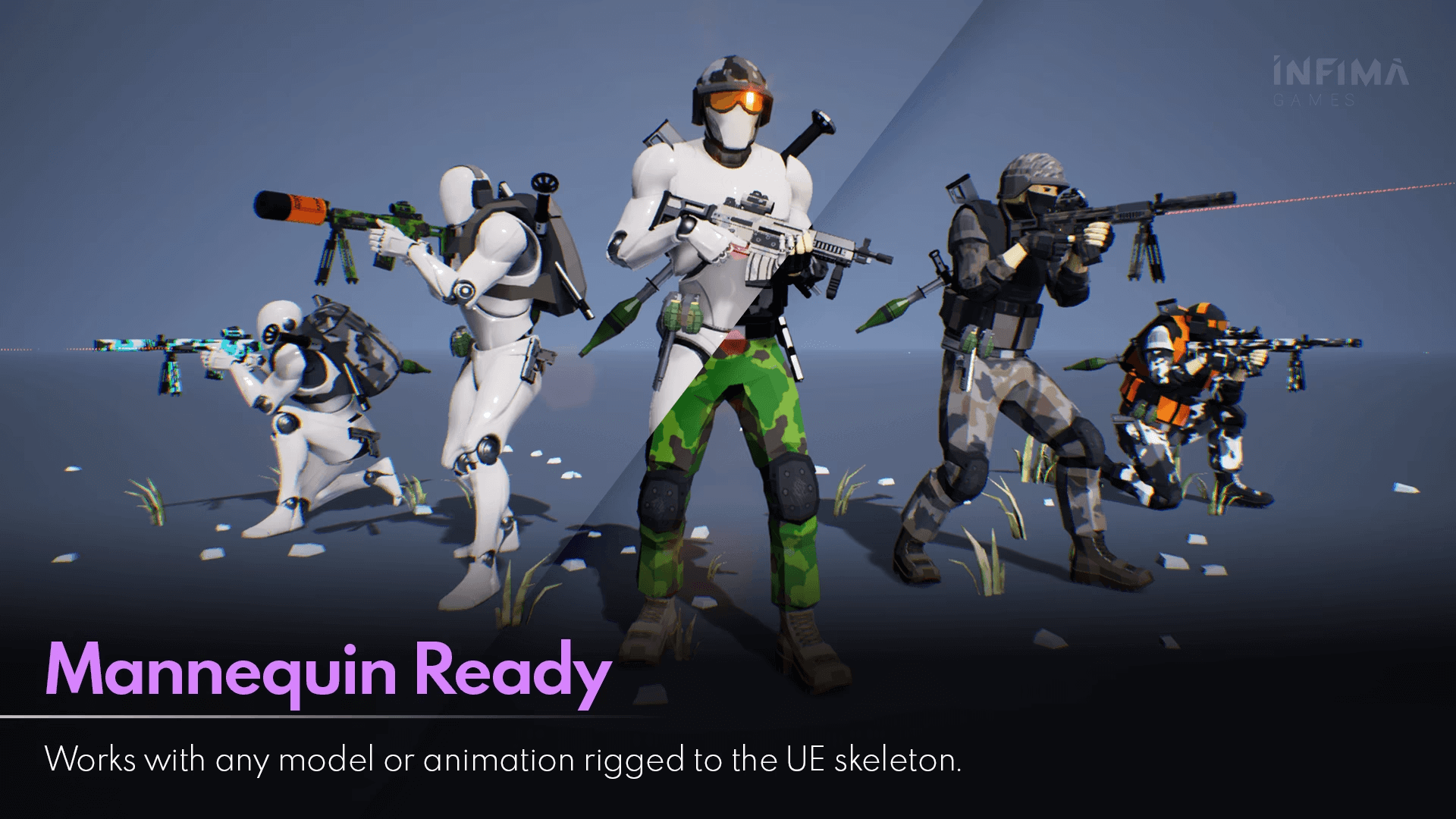 【UE4/5】风格射击资产包 Low Poly Shooter Pack v6.0