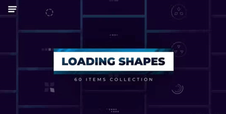 AE模板-60种独立加载读取MG图形动画 Loading Shapes