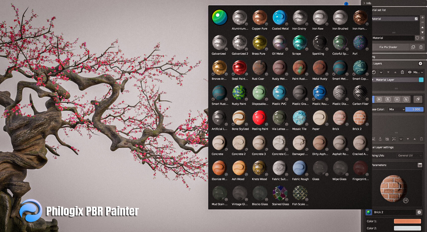 Blender插件-SP贴图绘制插件 Philogix Pbr Painter v4.1.0
