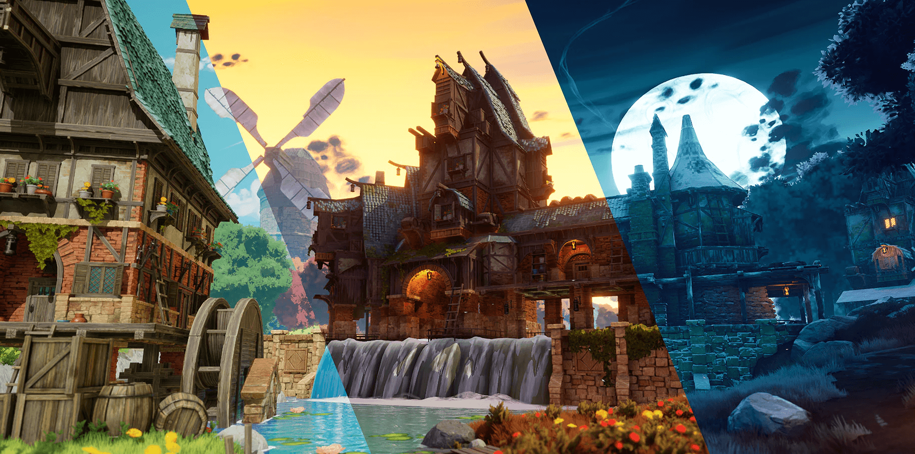 【UE4/5】3A级风格化村庄-Stylized Village Fatpack