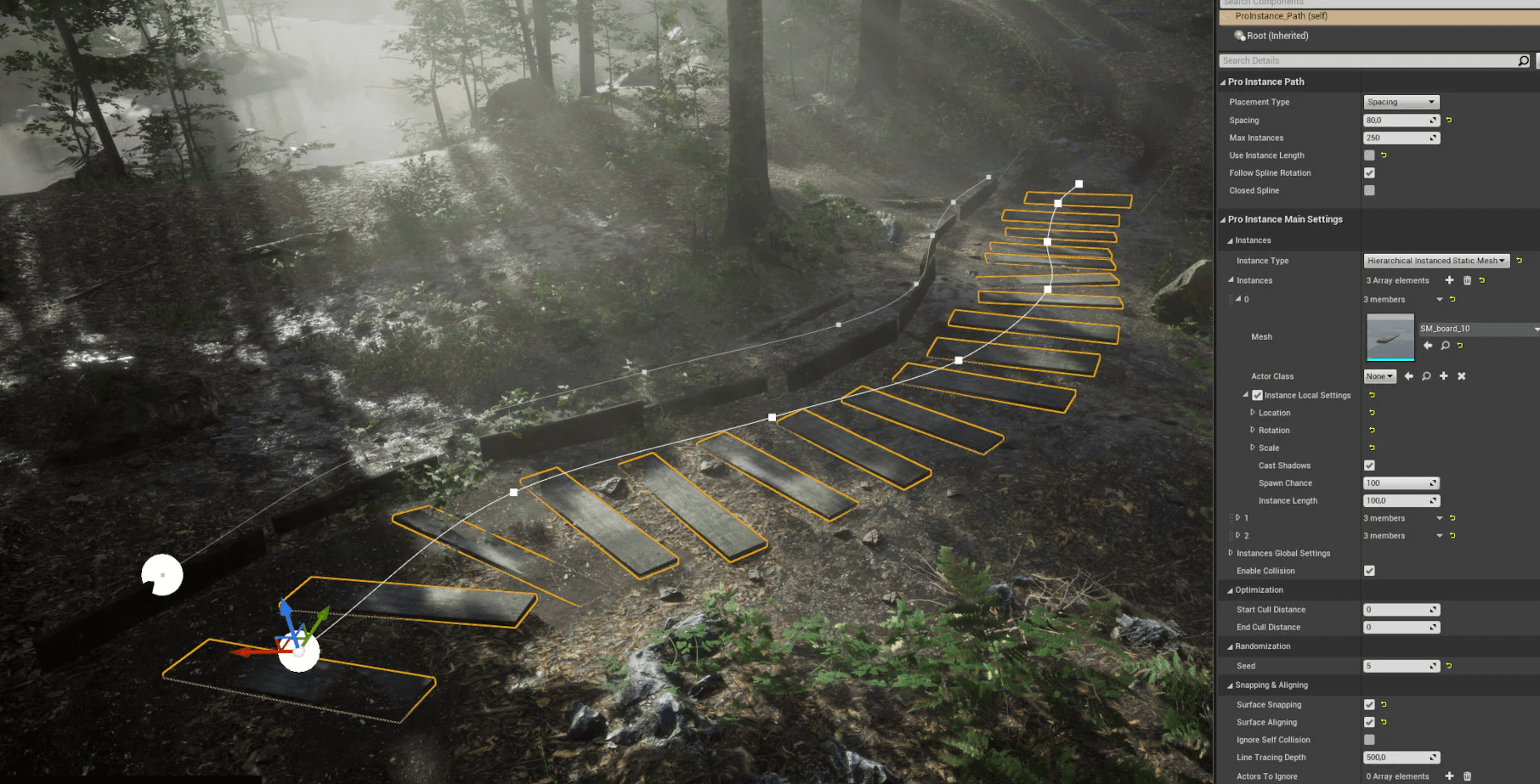 【UE4/5】实例程序化散布工具 – ProInstance Tools Plugin