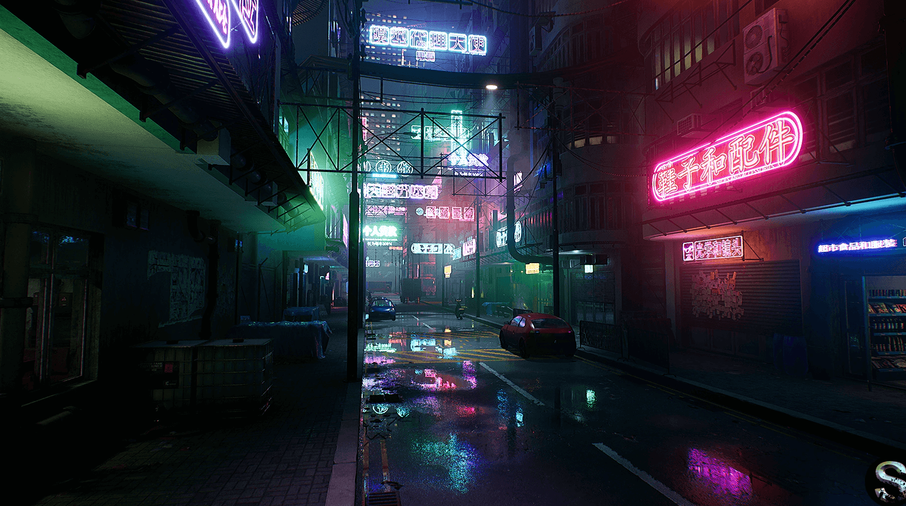 【UE4/5】大型赛博朋克霓虹城市包 – Neon City Complete pack