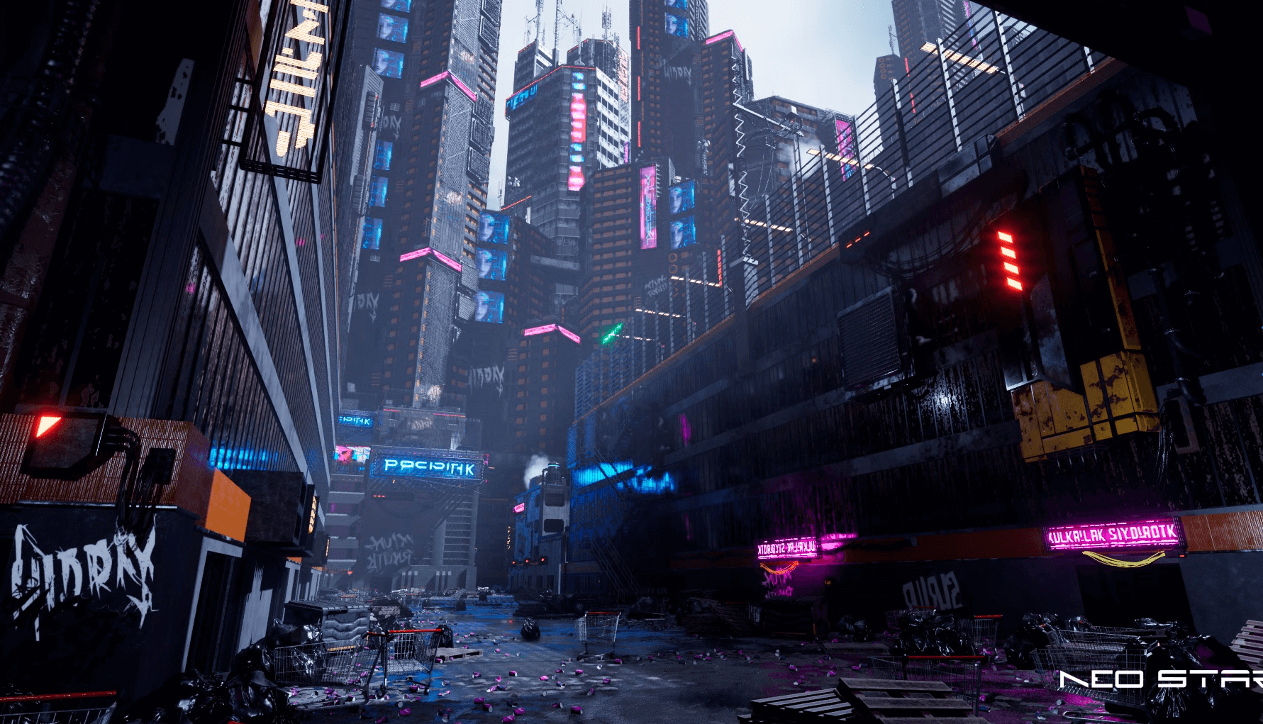 【UE5】赛博朋克郊区 – Cyberpunk Outskirts