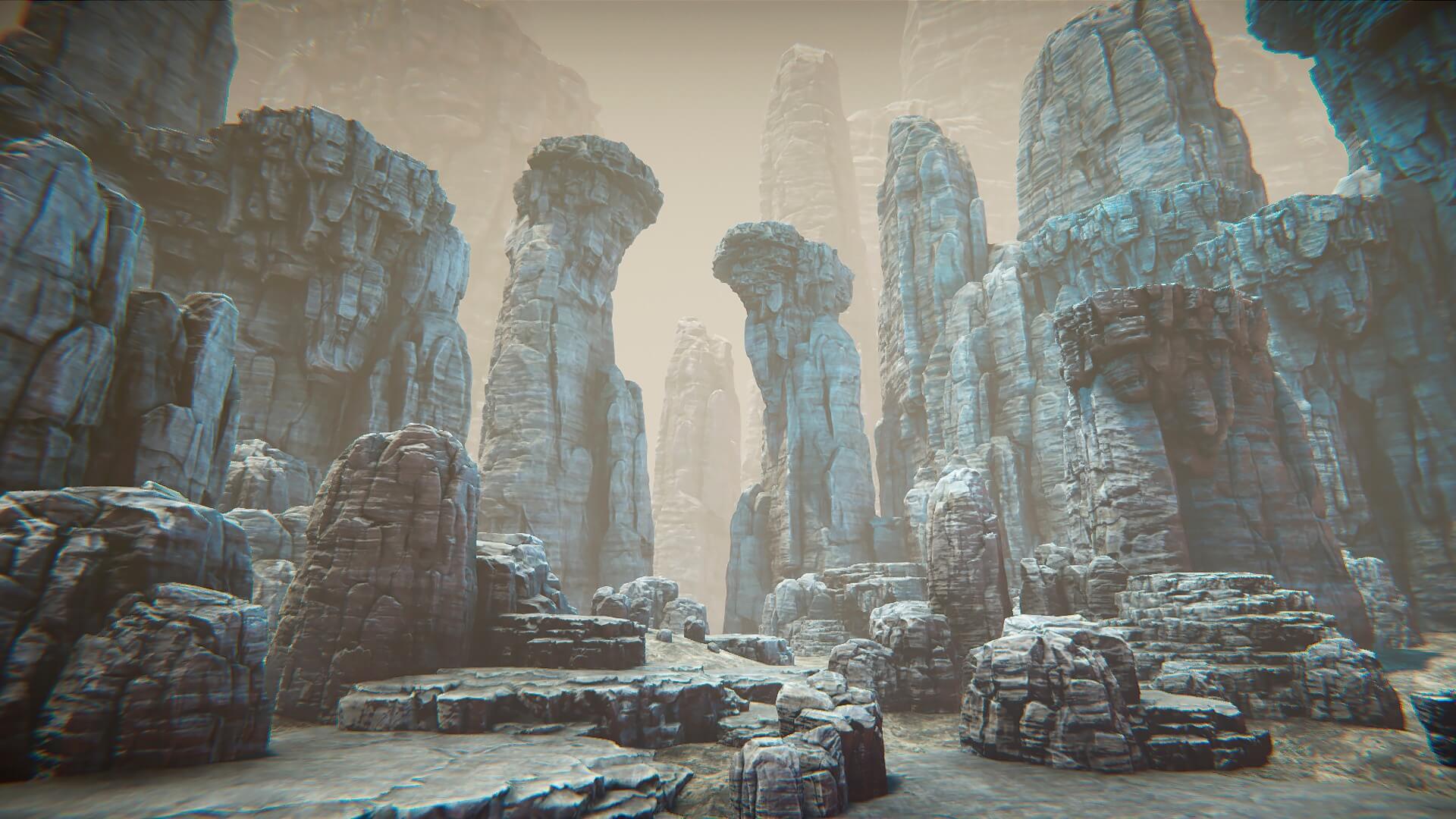 【UE4/5】白色的岩石 – White rocks