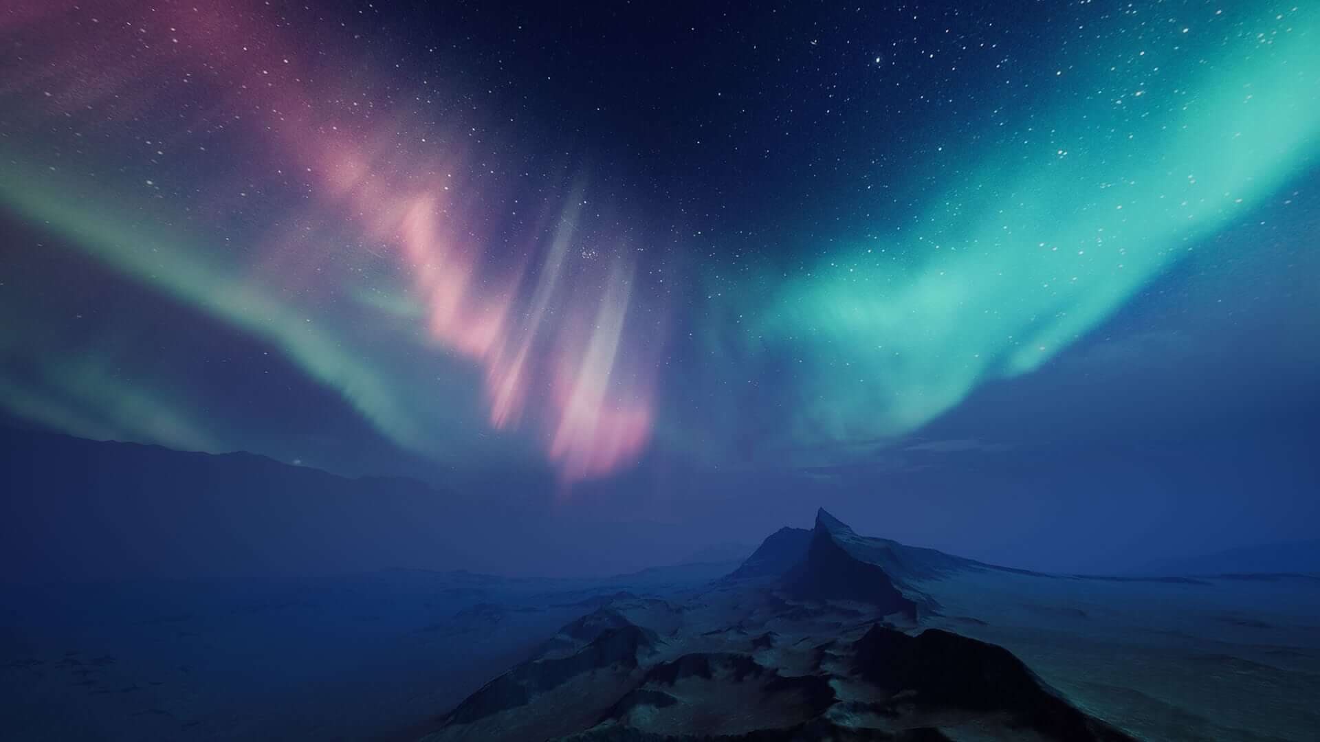 【UE4/5】极光天空-Matte Painting Skybox Pack