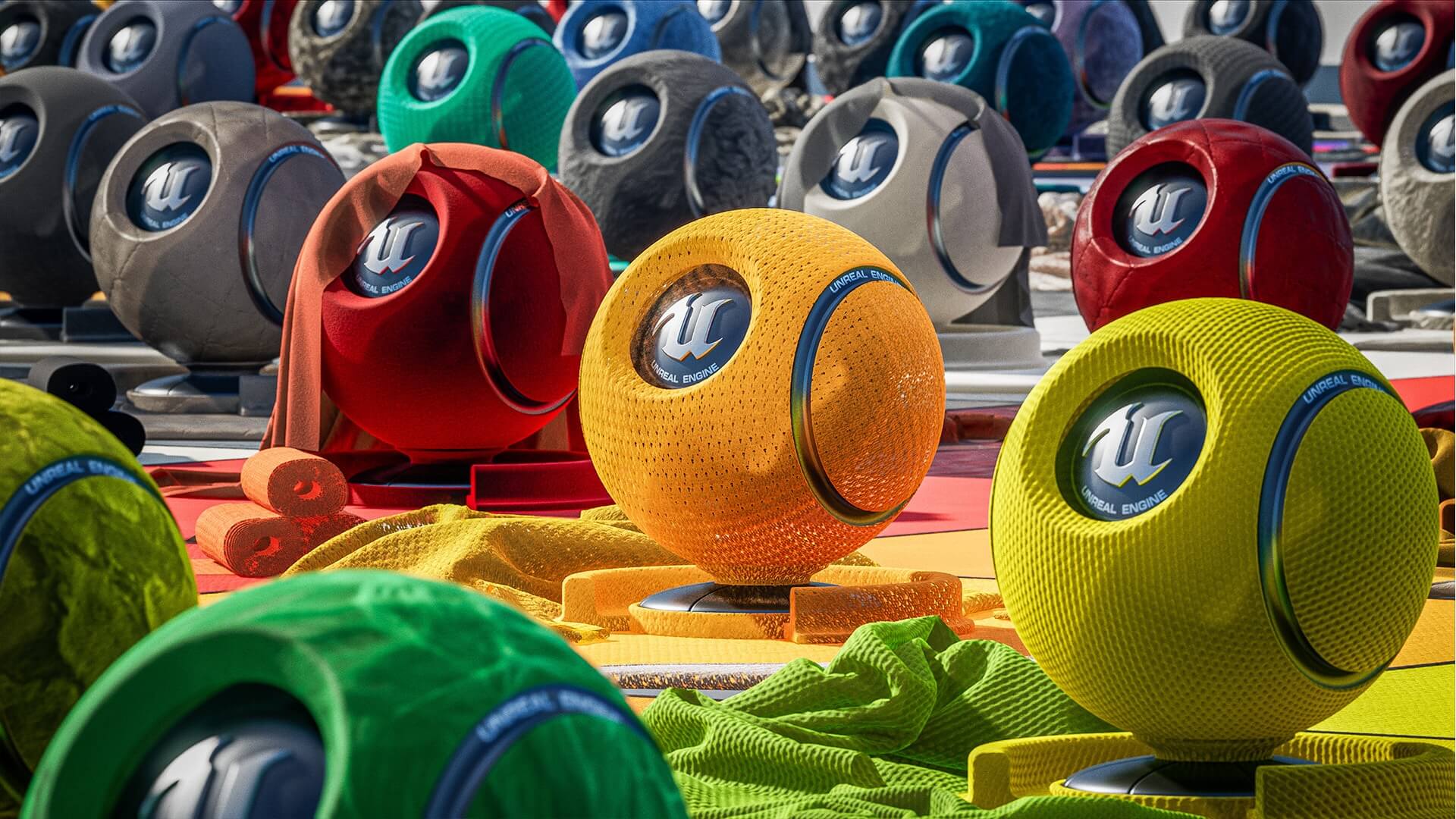 【UE4/5】56个布料材质 – Fabric Materials – 56 4K PBR Pack