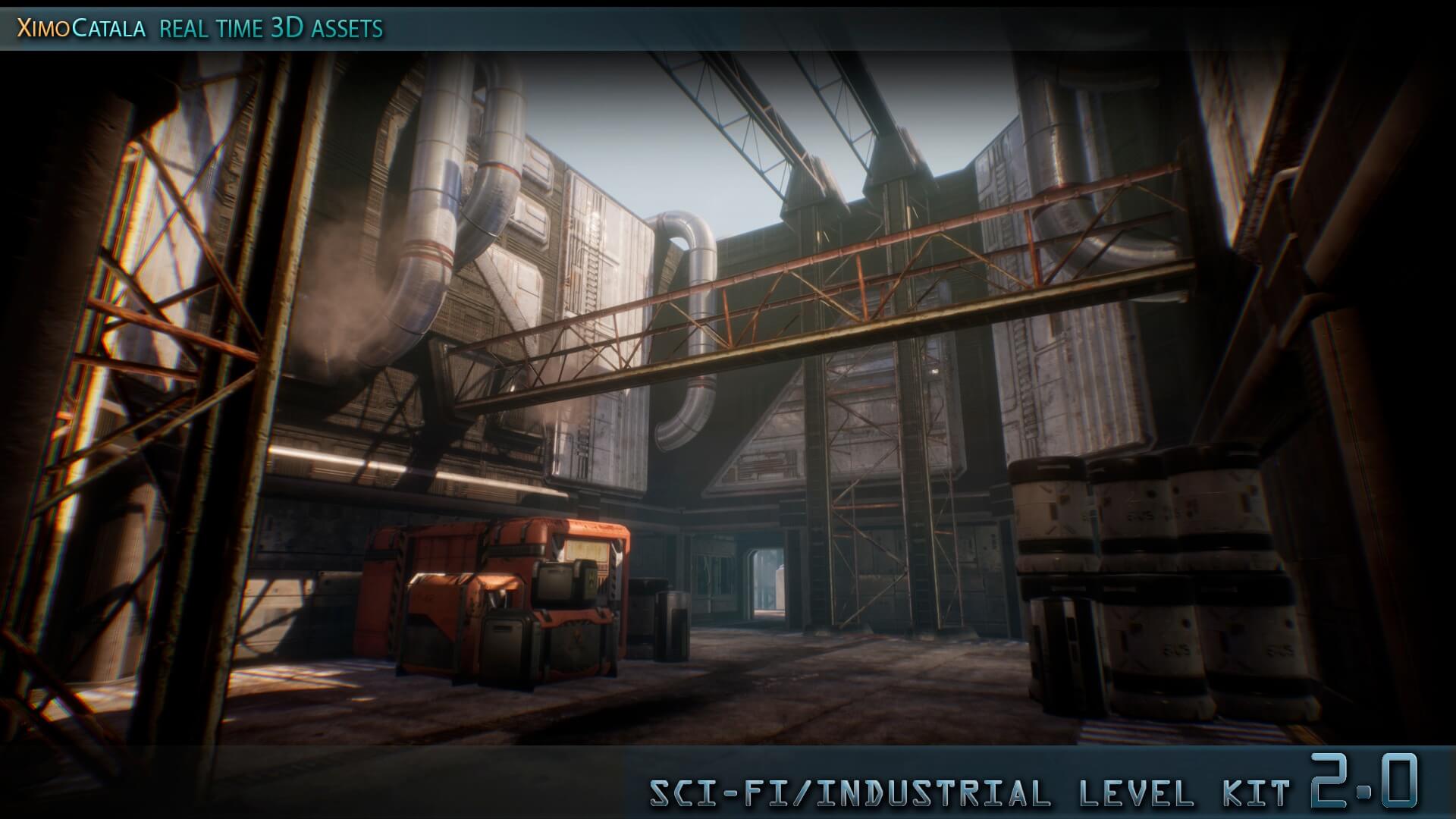 【UE4/5】科幻工厂设施-SciFiIndustrial Level Kit 2.0