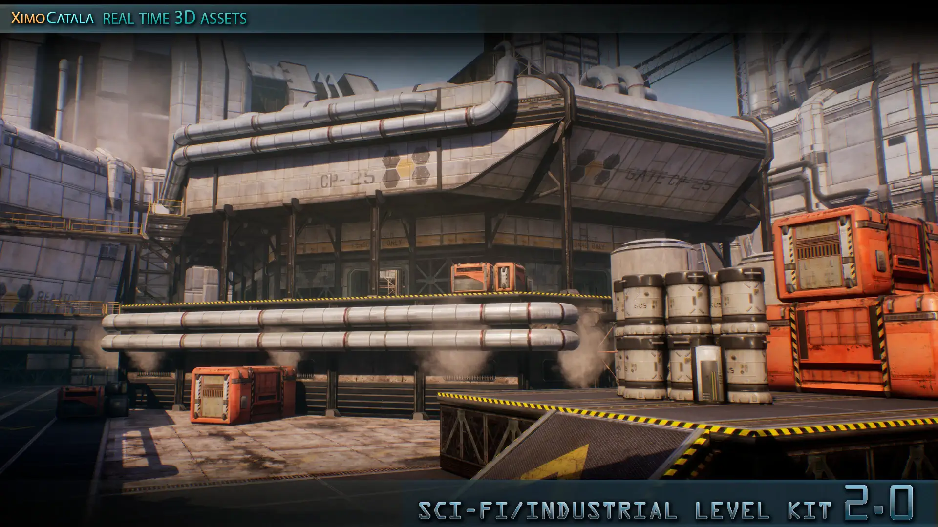 【UE4/5】科幻工厂设施-SciFiIndustrial Level Kit 2.0