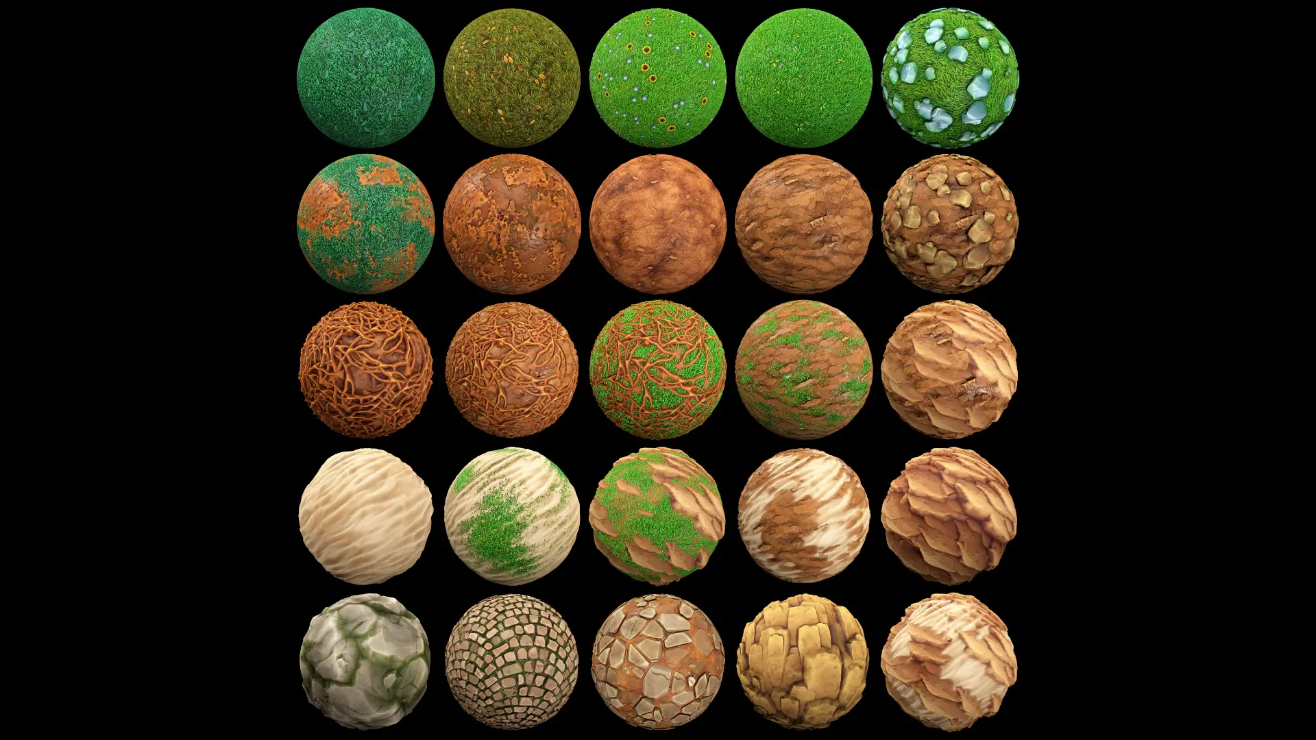 【UE4/5】风格化的森林纹理 – Stylized Forest Textures – RPG Environment