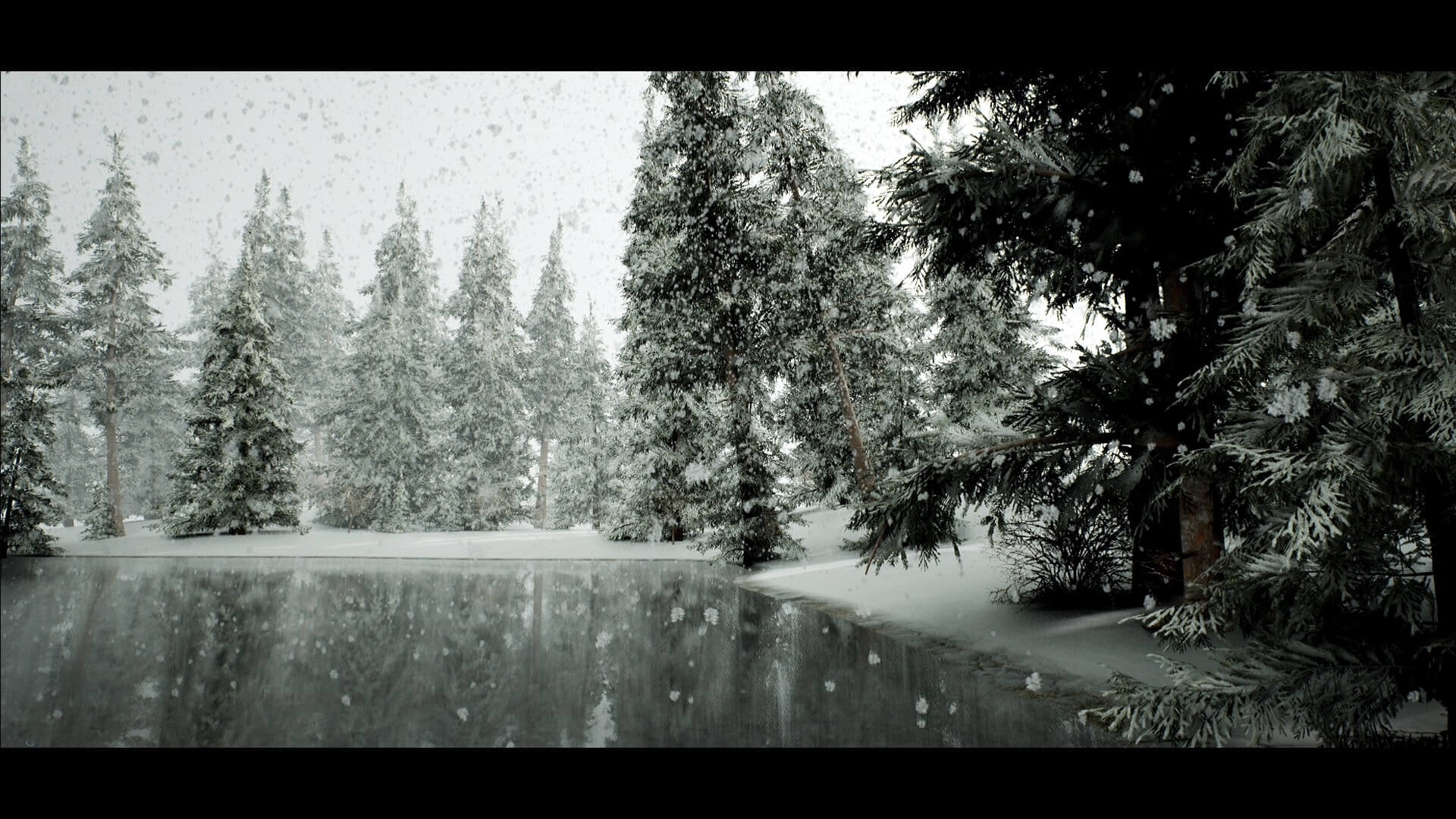 【UE4/5】云杉林冬季和夏季 – Spruce forest winter and summer