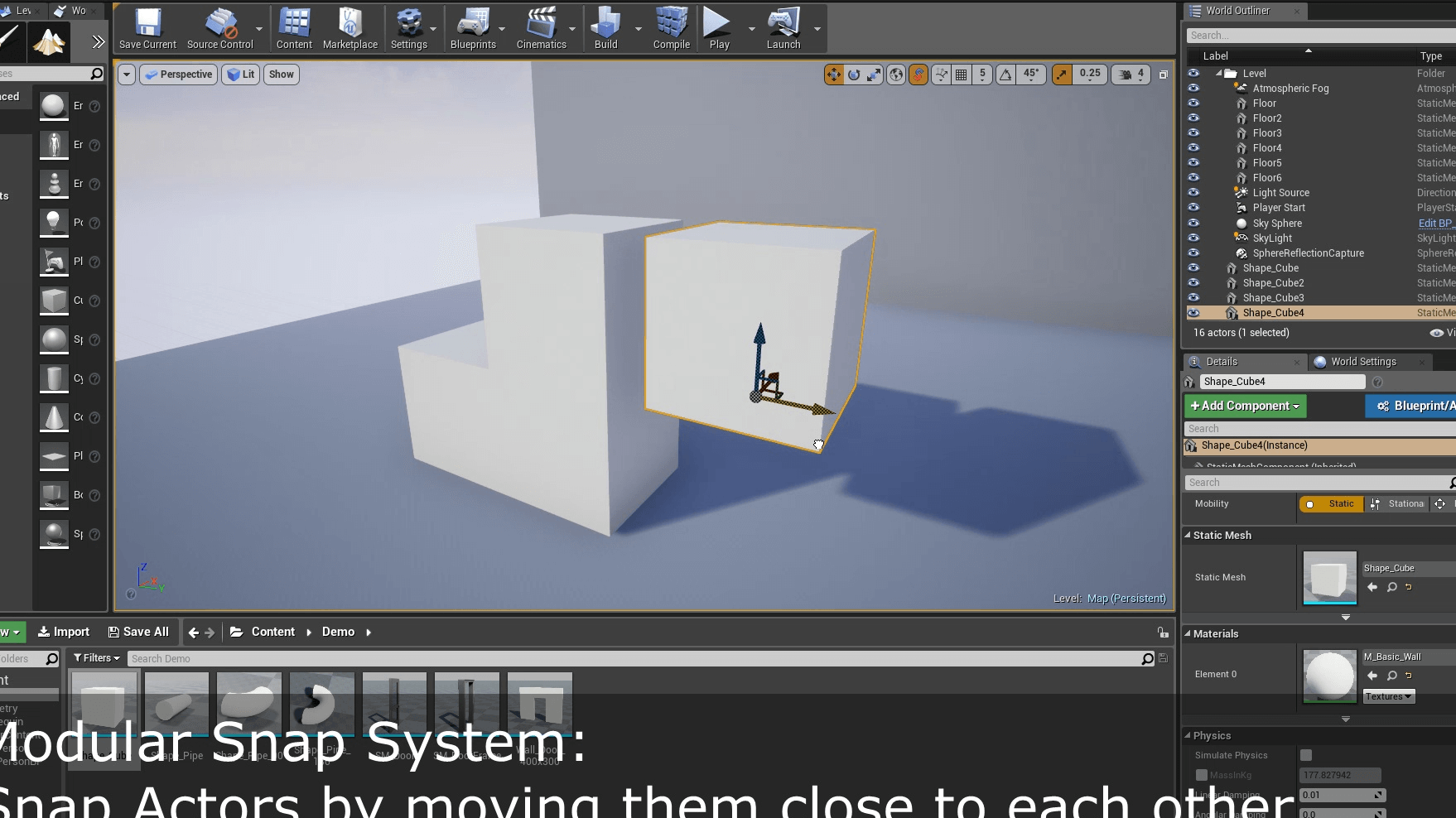 【UE4/5】吸附捕捉插件 – Modular Snap System