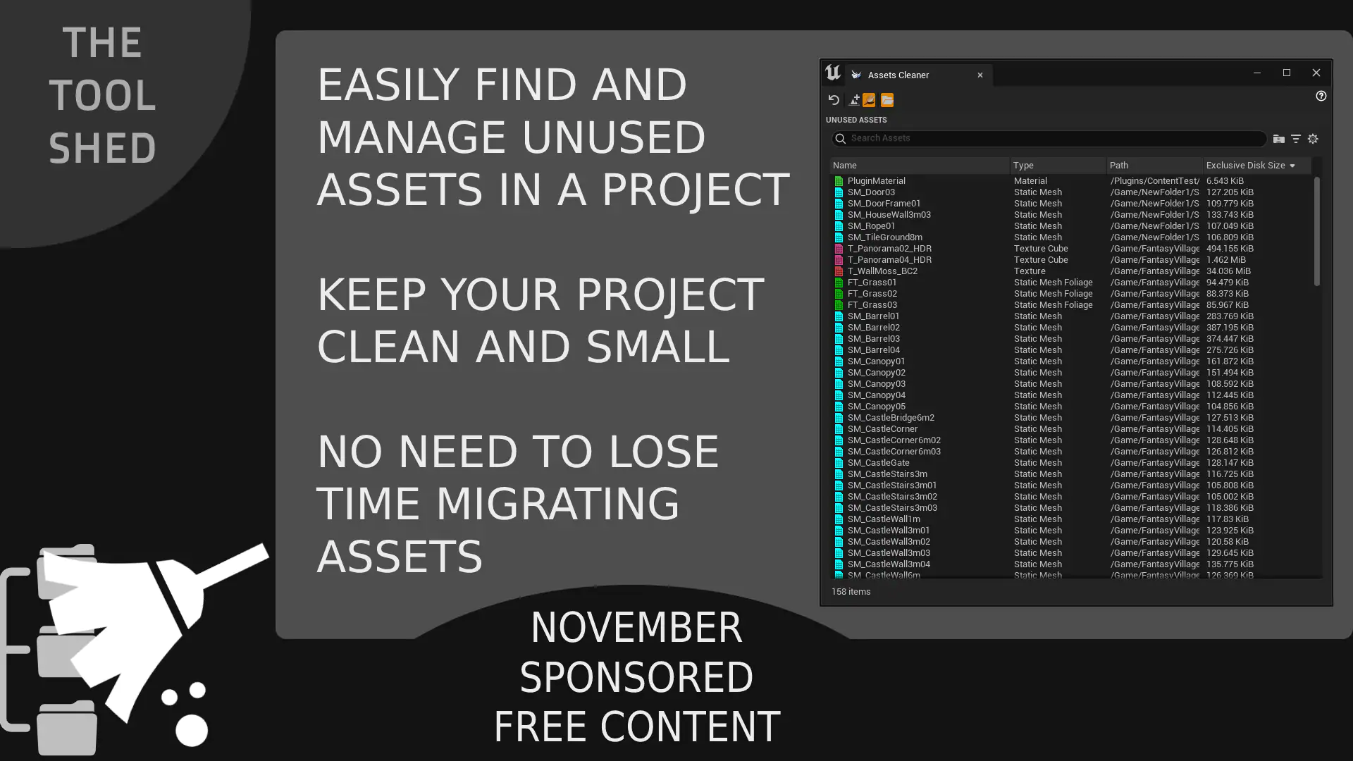 【UE4/5】项目资产清理工具 – Assets Cleaner – Project Cleaning Tool