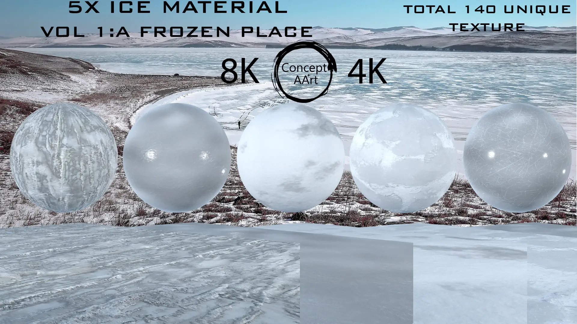 【UE4/5】冬季材质套装 – WINTER BUNDLE VOL1