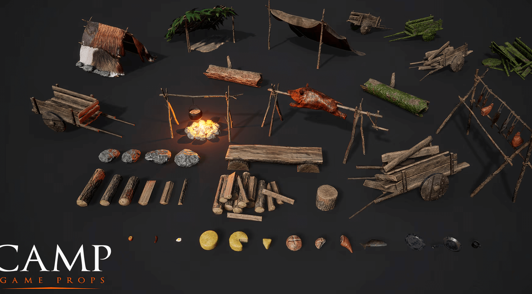 【UE4/5】营地游戏道具 – Camp – Game Props