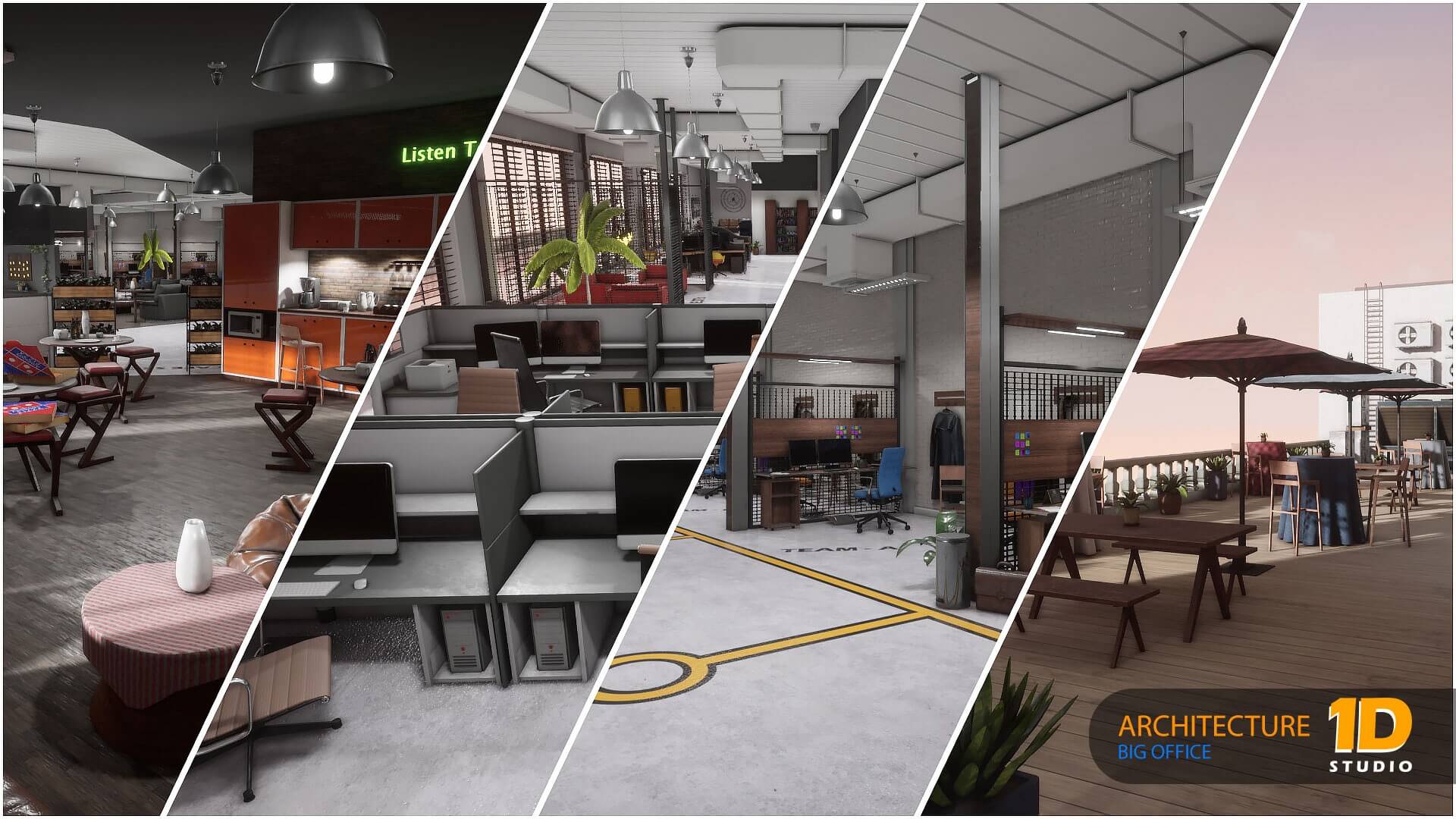 【UE4/5】大型办公环境-Big Office