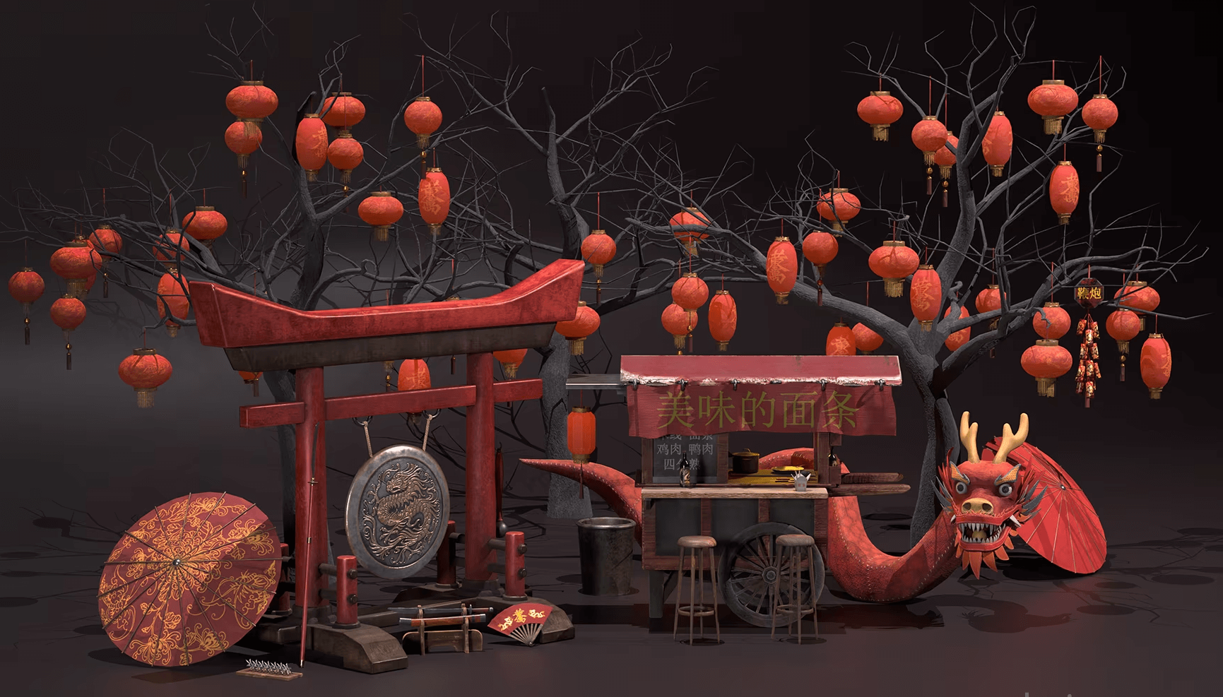 【UE4/5】中国龙年新年包 – Chinese Dragon New year pack