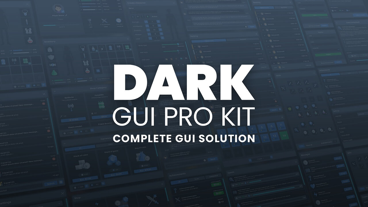 【UE5】Dark GUI  UI  Main Menu Pro KIT – 完整解决方案-Dark GUI  UI  Main Menu Pro KIT – complete solution